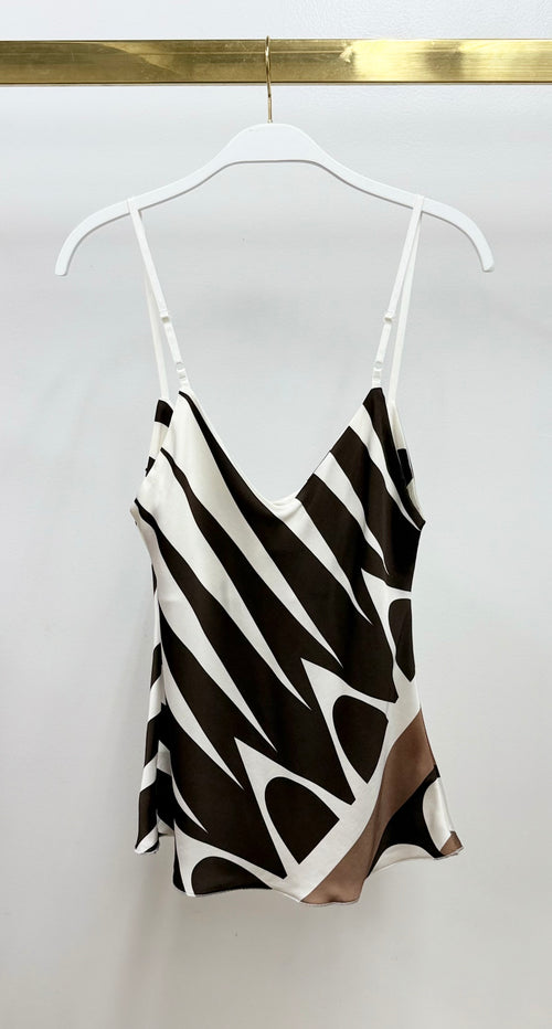 NOMAD CHEVRON PRINT ADJUSTABLE STRAP CAMI TOP